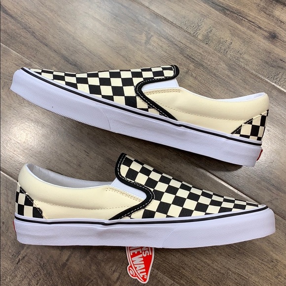 VANS CLASSIC SLIP ON black & white checkerboard WM - Picture 11 of 16